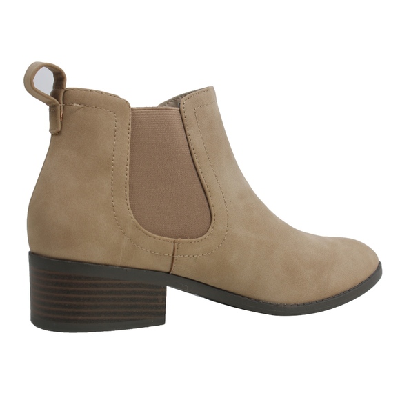 Dark Natural Chelsea Low Heel Ankle Boot - Picture 3 of 7
